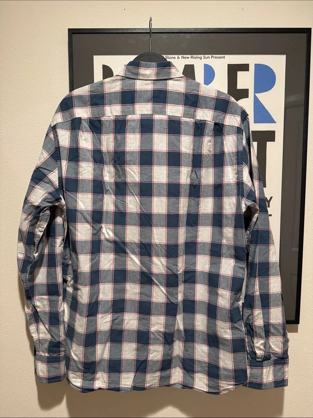 J.Crew Classic Blue and White Plaid Men's Button-Down Shirt - Slim Large